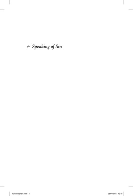 Speaking of Sin: The Lost Language of Salvation